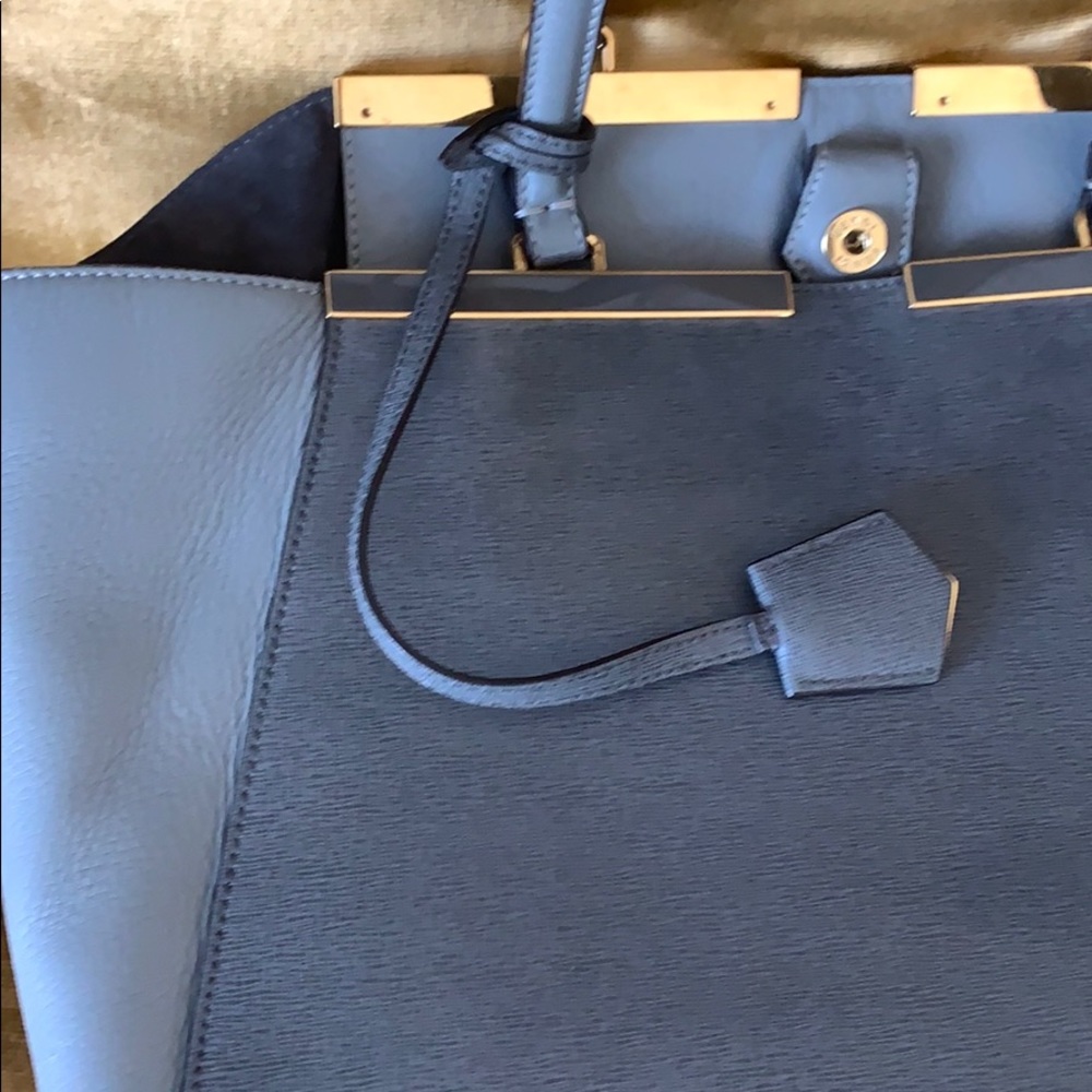 New no tags Fendi gray leather bag - Picture 6 of 15